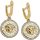  585 gold earrings hanging with a Greek motif