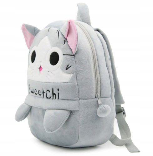  Plush Backpack for Kindergarten, Cat, Kitten, KAWAII