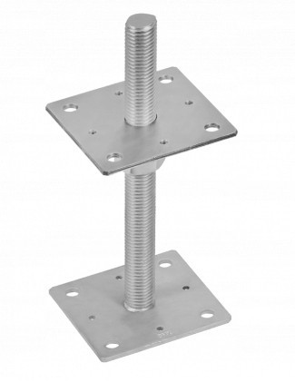 Base for garden post Domax 4889 pole base 110x250 mm silver