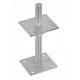 Base for garden post Domax 4889 pole base 110x250 mm silver