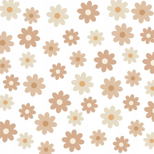  Wall sticker 44 large beige flowers