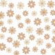  Wall sticker 44 large beige flowers