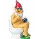  Garden Gnome NAKED IN THE TOILET Figure Decoration