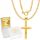  Gold Chain 925 Cross Communion Baptism Engraving