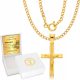  Gold Chain 925 Cross Communion Baptism Engraving