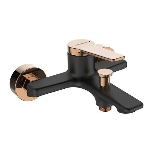 Single-lever wall-mounted bathtub and shower faucet Kuchinox Alanis black