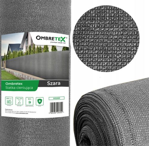 Ombretex shading net 3000 x 170 cm grey