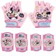  BICYCLE PROTECTION KNEE ELBOW PINK MINNIE + Cycling Gloves FOR Children Minnie