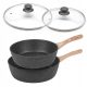  Konighoffer frying pan set, black, 4-piece