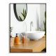 Bathroom mirror RAMIX wall mirror, rectangular, metal frame, 600 x 800 mm