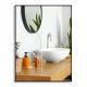 Bathroom mirror RAMIX wall mirror, rectangular, metal frame, 600 x 800 mm