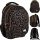  Head Multi-Compartment School Backpack, Black, Yellow and Gold, 26 l