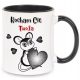 Mugs FunGift Mug "I love you" made of ceramic 330 ml