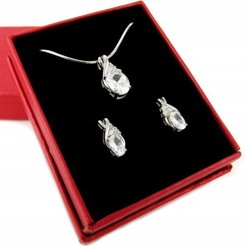  Silver Set 925 Set Earrings Necklace