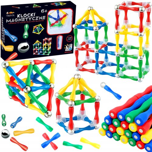  Trifox magnetic building blocks MAGNETIC BUILDING BLOCKS PUZZLE 124 pcs.