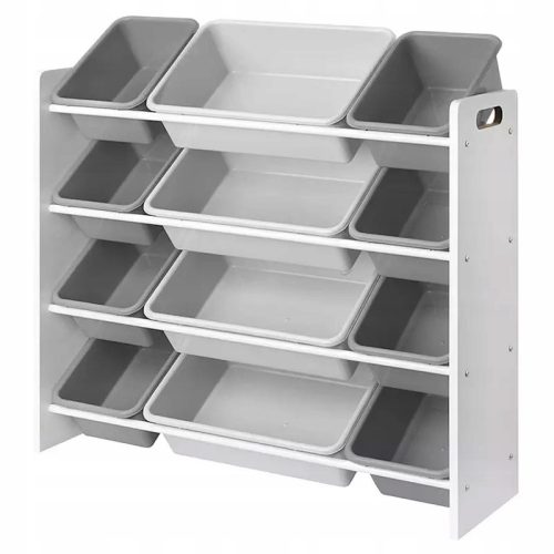  WHITE GRAY GRAY BOOKSHELF ORGANIZER CONTAINER FOR KIDS