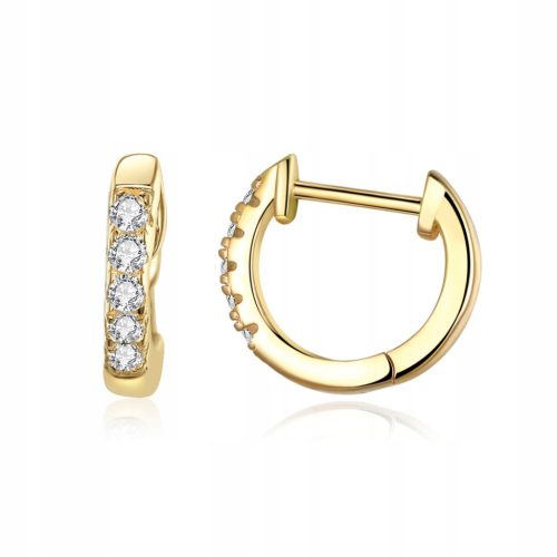  ORNAMO Small Gold Hoop Earrings with Cubic Zirconia