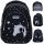  Black multi-compartment school backpack from Head, grey and silver tones, 20 l