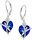  Silver earrings hanging women's hearts silver 925