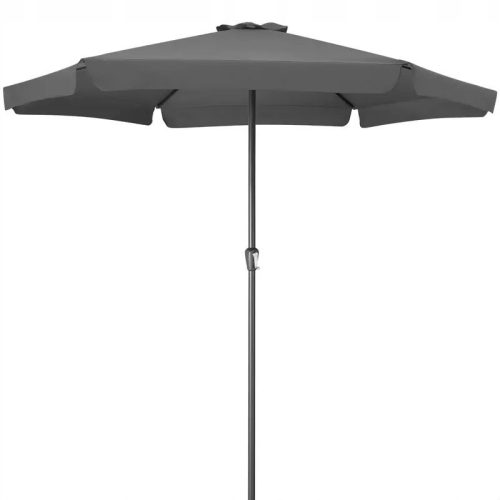 Parasol for terrace and garden - Classic Kingsleeve umbrella, grey, 3.3 x 266 cm