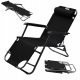 Sun loungers and garden and terrace Konsimo deck chair, black metal