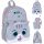  AstraBag kindergarten backpack with one compartment for girls. Grey and silver tones, multi-coloured