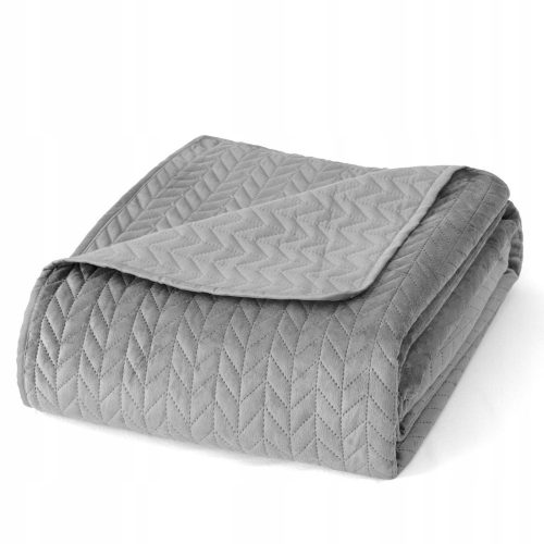 SOFT BLANKET PLUG SLEEVE FOR A Spod Igly i Nitki Polyester Bedspread 200 cm x 220 cm in shades of grey