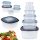 Food containers Plastic food containers, set of 6.