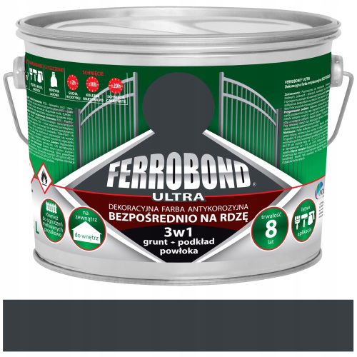 Oil-phthalate anti-corrosion paint Ferrobond 2.5 l anthracite semi-matt