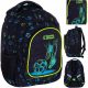  Astra school backpack with multiple compartments, black, multicolored, 20 years