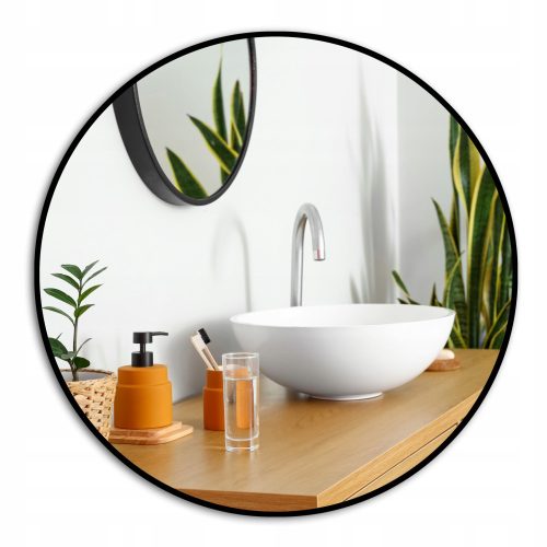 Bathroom mirror RAMIX wall mirror, circle, metal frame, 900 x 900 mm