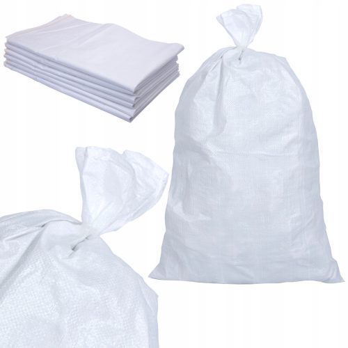 POLYPROPYLENE BAG 25 kg WHITE 50 x 80 [10 pieces]