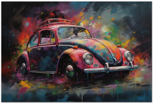 Pictures on the wall canvas painting Volkswagen VW Beetle Kafer Type 1