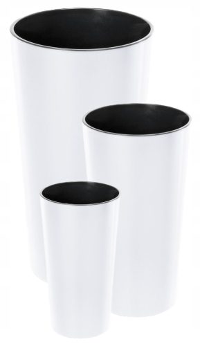  Flowerpot Lamela 25 cm x 25 x 47 cm Diameter 25 cm Plastic white + 2 more products