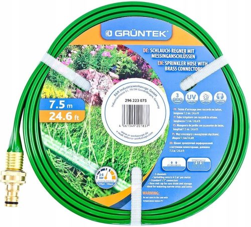  Gruntek garden sprinkler hose 296223075 7.5 m 1/2"