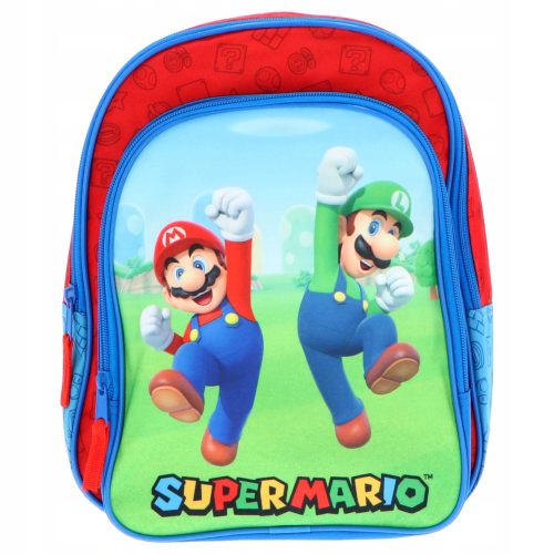  Kindergarten backpack with multiple compartments Super Mario Undercover, boys, girls, shades of blue, multicolored