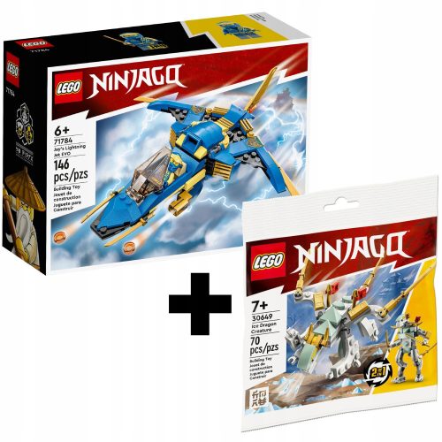  LEGO Ninjago Jays EVO Supersonic Jet 71784 + LEGO Ninjago Ice Dragon 30649