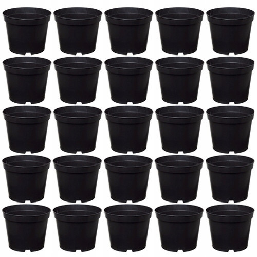  Flowerpot Plant World 9 cm x 9 x 6 cm made of black plastic