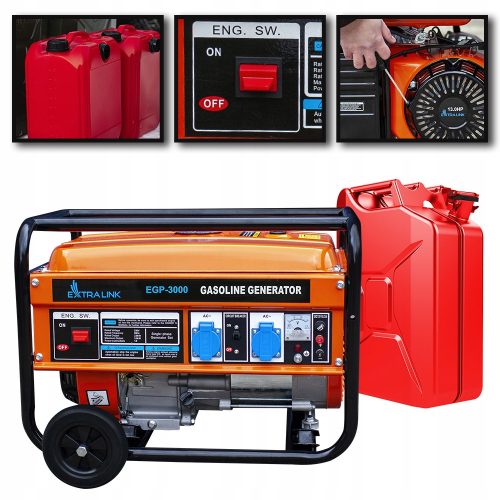 Extralink 3000W Portable Single Phase Gasoline Generator