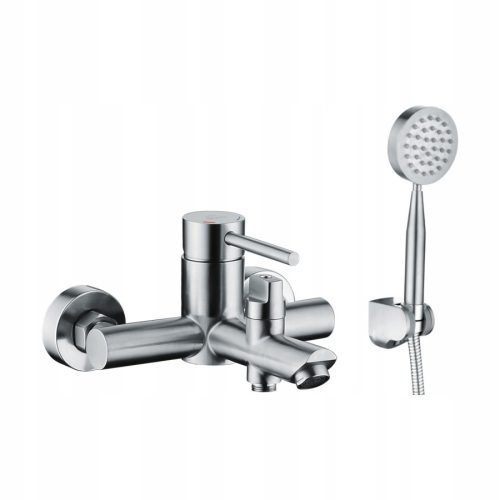 Duro Acero wall-mounted single lever bathtub, chrome