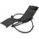 Sun loungers and garden and terrace GOPLUS deck chair, black metal