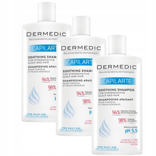 DERMEDIC CAPILARTE Soothing Shampoo for Hair and Hypersensitive Scalp - 300 ml