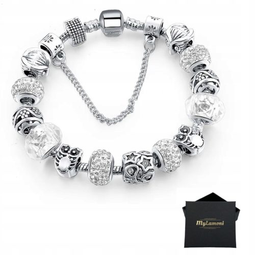  WOMEN'S SILVER MODULAR BRACELET FOR CHARMS 925