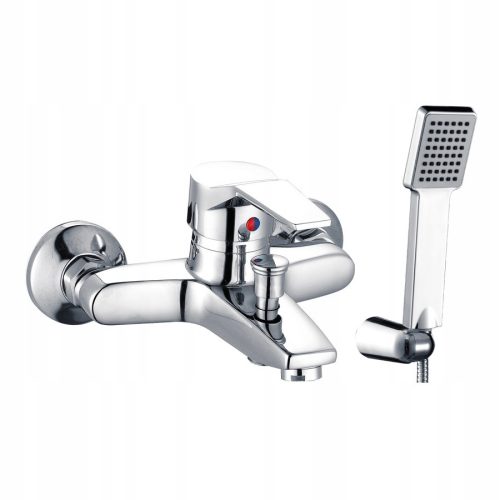 Duro single lever wall-mounted bath and shower mixer. Wall-mounted, chrome