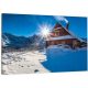 Images au mur PEINTURES SUR TOILE 120x80 Cabane en montagne Montagnes en hiver