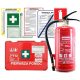 Medium Set for Business, First Aid Kit, Fire Extinguisher, 4 kg, Signs