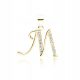  Gold Plated Pendant 925 Letter M