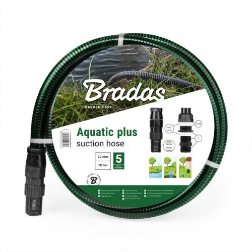  Suction and pressure hose with check valve 4 m BRADAS