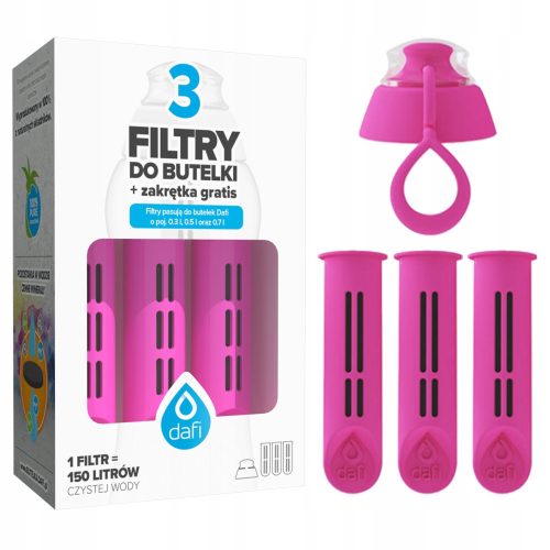  DAFI filter for SOLID and SOFT bottles, pink x3