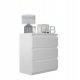  AJKmeble white chest of drawers 70x40x77 cm